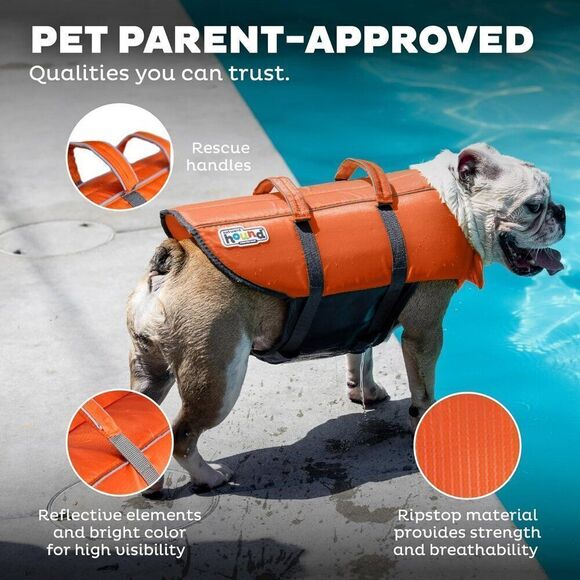 Outward Hound Granby Splash Orange Dog Life Jacket, Medium NWOT - Picture 7 of 10